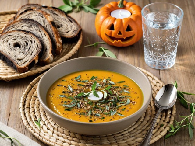 Главное блюдо Хэллоуина — суп-пюре из тыквы: пошаговый рецепт приготовления