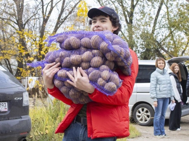Картошку, капусту и лук на зиму выдали бесплатно пенсионерам Дмитрова