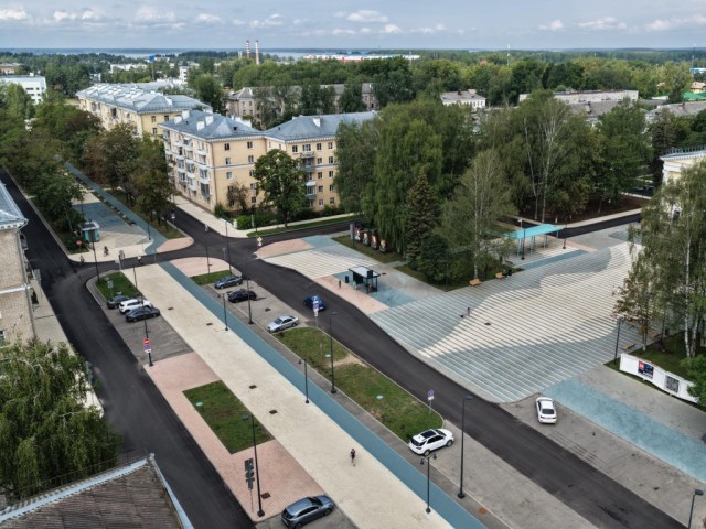 Пешеходные зоны на Центральной улице и у ДК «Октябрь»: что обустроили в Дубне в 2025 году