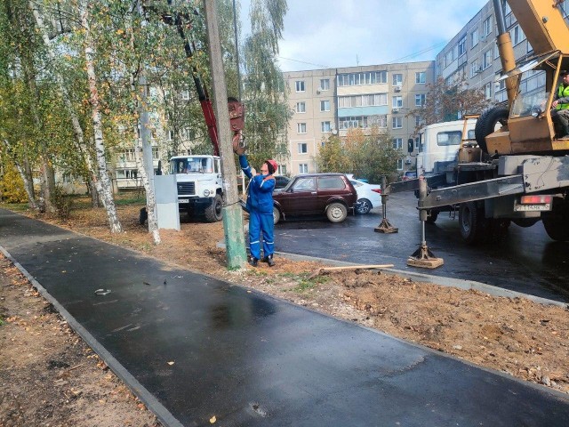 В Егорьевске для создания новых парковок энергетики перенесут и заменят 99 опор