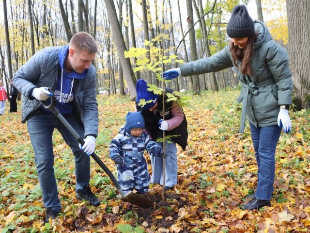 В Лотошино заложили «Аллею отцов» в честь праздника