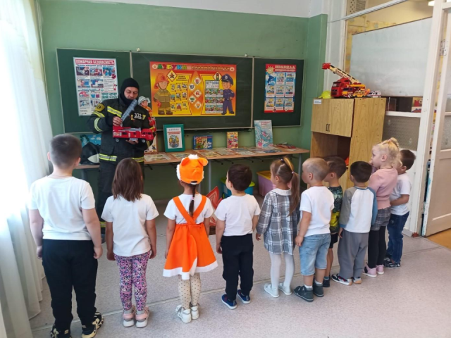 В детском саду села Узуново прошел урок пожарной безопасности