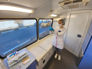 Жители Чехова сделают прививку от гриппа в мобильном медпункте в центре города