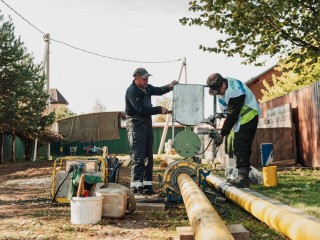 В деревне Корпуса ведется строительство распределительного газопровода
