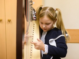 В лыткаринской музыкальной школе теперь можно научиться играть на арфе