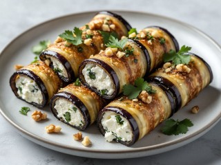 Быстрая закуска из баклажанов с орехово-сырной начинкой: эффектно, вкусно и без лишней возни