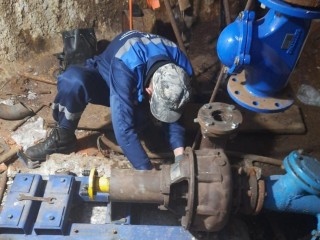 Новое оборудование установили на канализационной станции в поселке Мишеронский