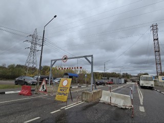 На Митяевском мосту установили ограничители для большегрузов