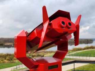 На набережной Каширы установили «машину времени» с видом на Оку