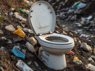 Волоколамцы просят оштрафовать мужчину, который подбросил унитаз к их дому