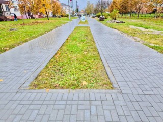 В Егорьевске заменили плитку на аллее Гагарина
