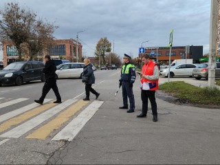 ДПС и волонтеры устроили в Истре «дорожный ликбез» у детской поликлиники