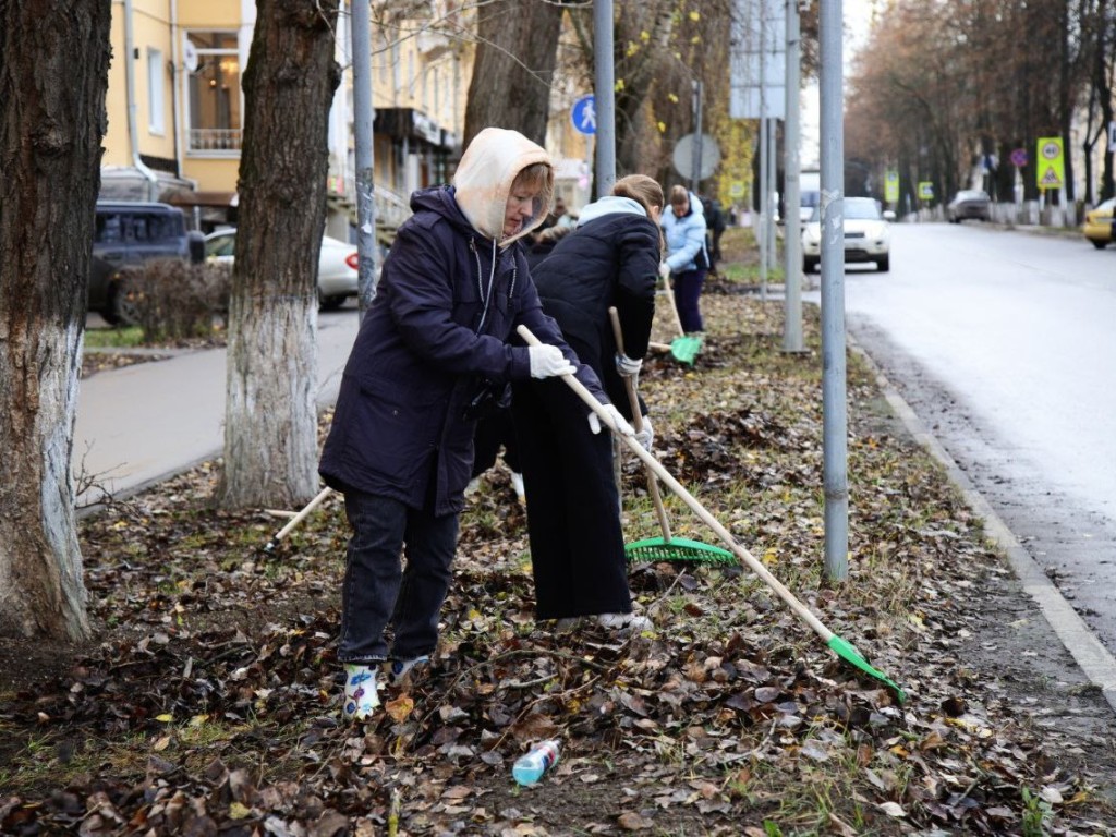 Жители Воскресенска навели порядок в центре города на субботнике