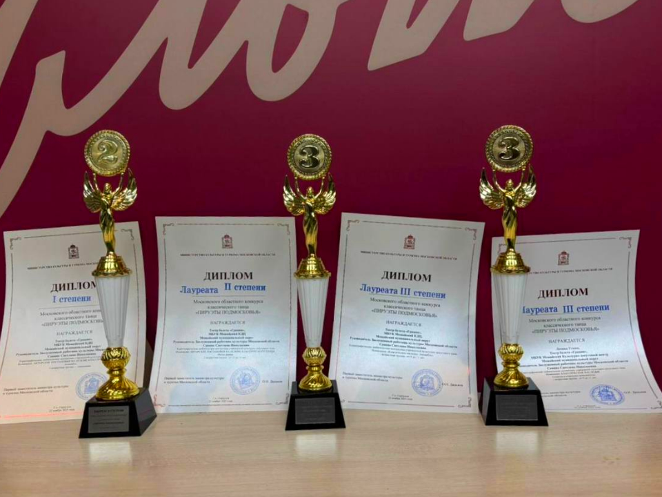 Звезды «Грации» привезли домой россыпь наград областного конкурса «Пируэты Подмосковья»