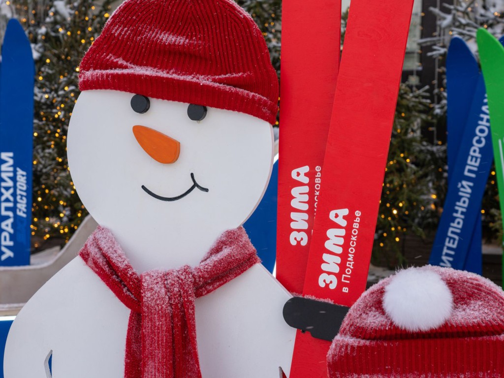 В Одинцовском парке установили новогоднюю входную группу