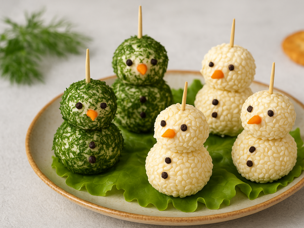 Сырные снеговики за 10 минут: яркая закуска, которая мгновенно украшает стол — нужны три вида сыра и чеснок