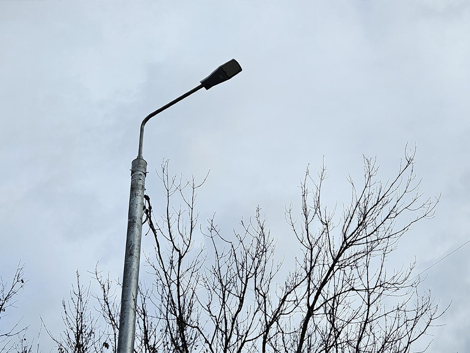 На улице Северная впервые установили современное уличное освещение