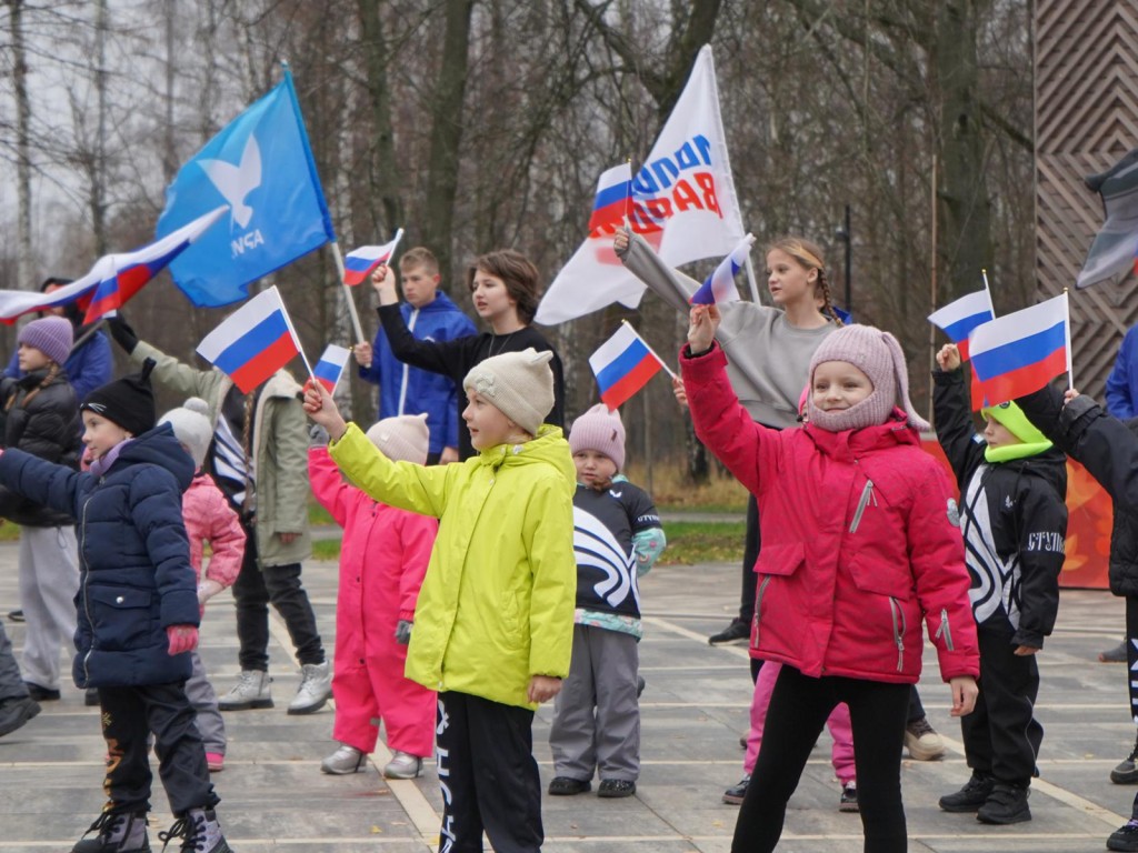 Дождь не испортил праздник: в Ступине отметили День народного единства флешмобом и чеканкой монет