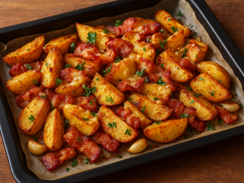 Когда после работы нет сил на ужин: запеченная картошка с беконом сама готовится в духовке — что делает ее особенно румяной
