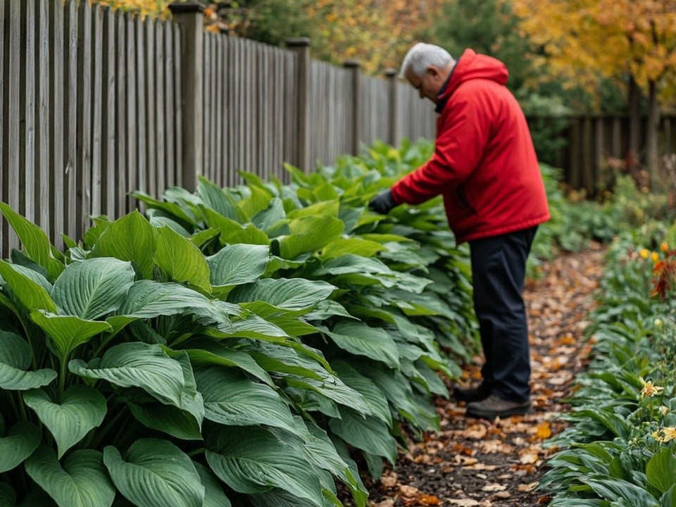 Ноябрьская обрезка хосты поможет против слизней: простой способ от опытного садовода