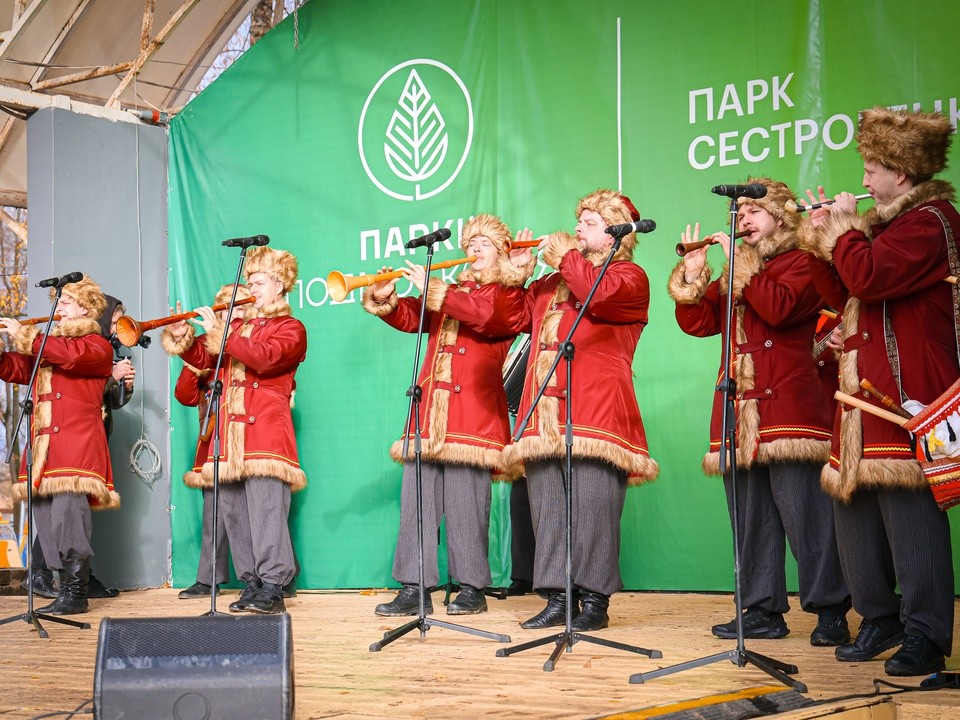 Десятиметровый коллаж с народами России сделали в парке Сестрорецкий