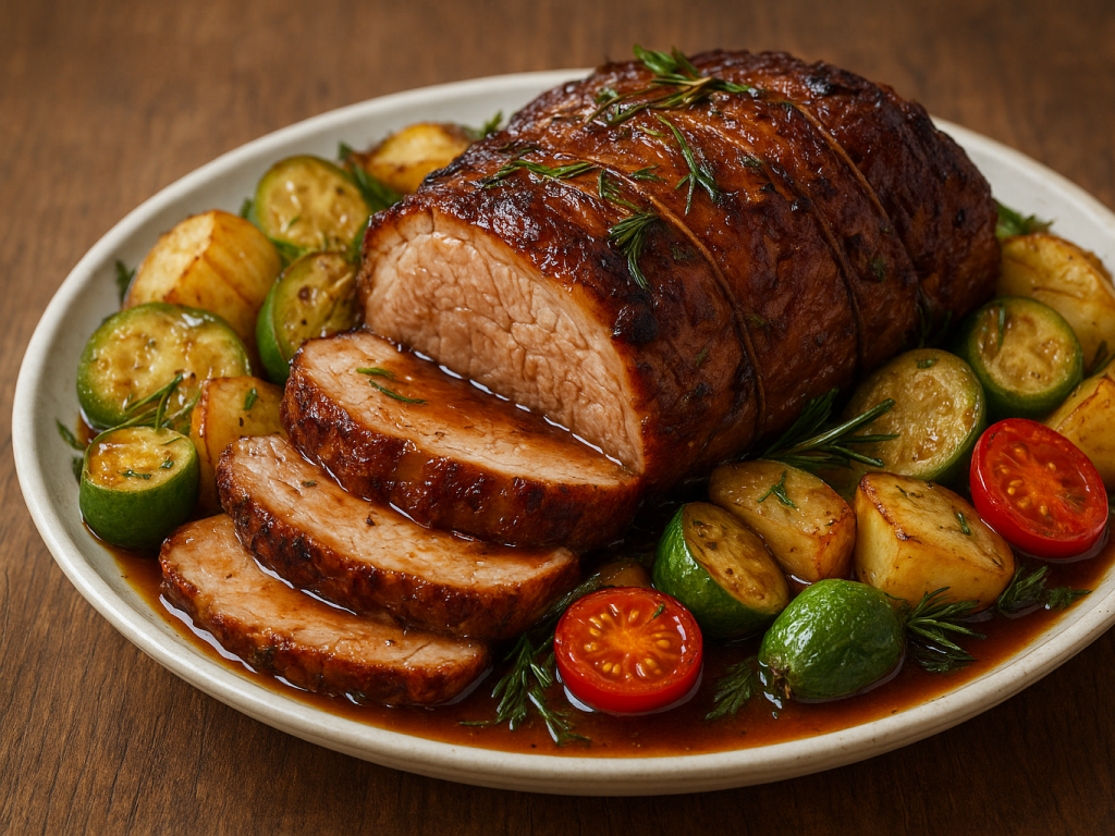 Главное блюдо на Новый год от шефа Емельяненко: запеченная свиная шея с кольраби и фейхоа