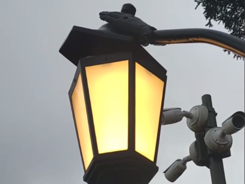 Интеллигент-фонарь в Мытищах зажигается после того, как с ним поздороваются