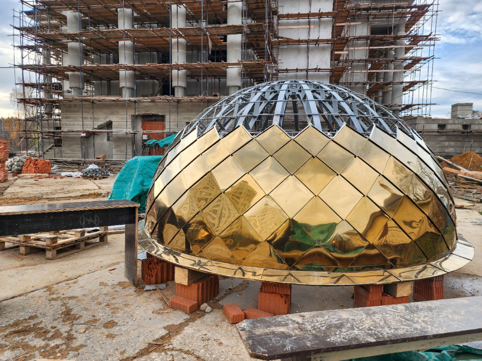 Купола под золото украсят строящийся Никольский храм в Подольске до конца года