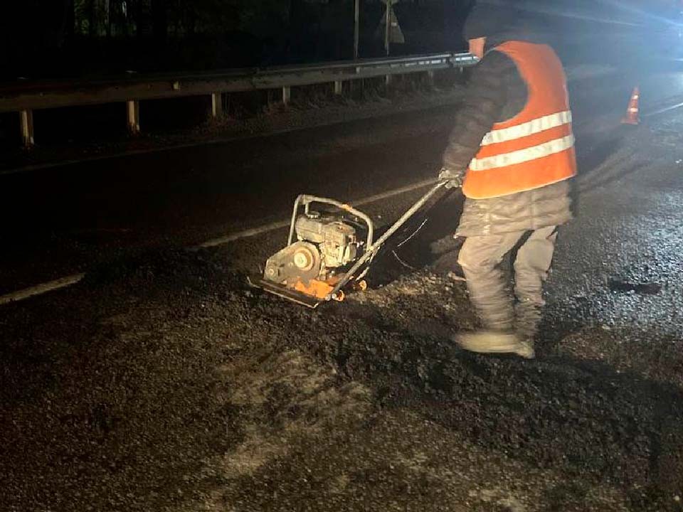 Возле деревни Якиманское отремонтировали участок дороги