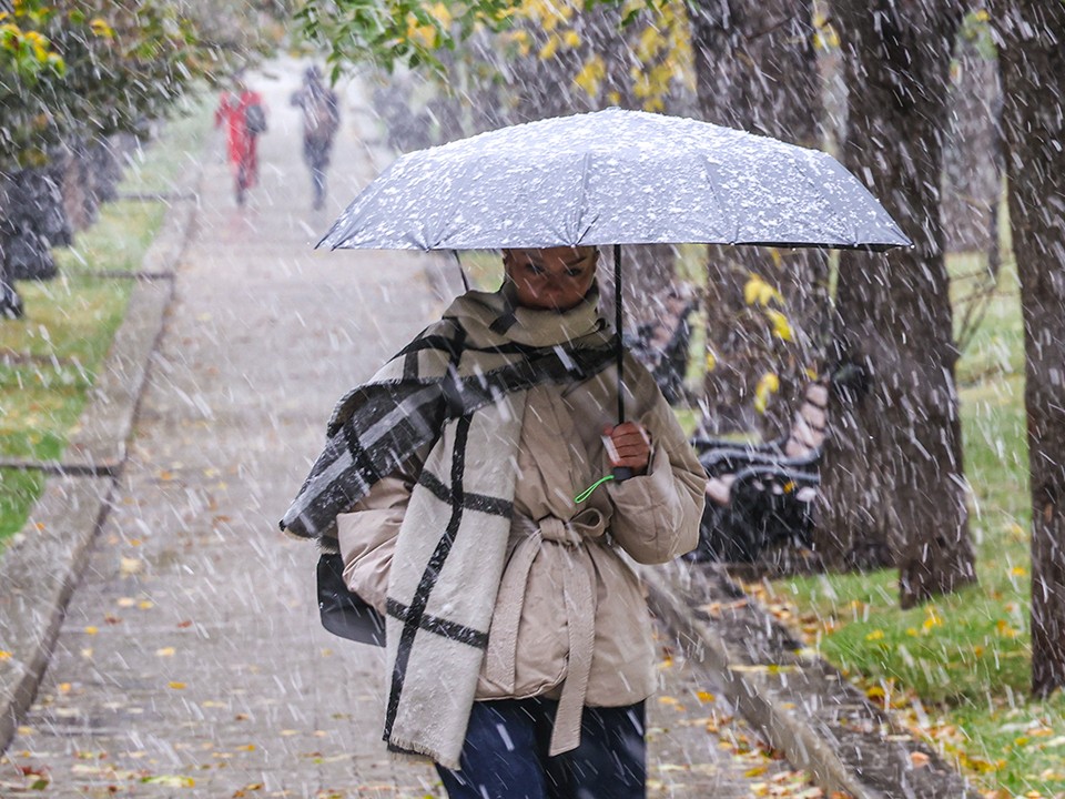 Как одеваться? Похолодание и мокрый снег придут в Подмосковье в выходные