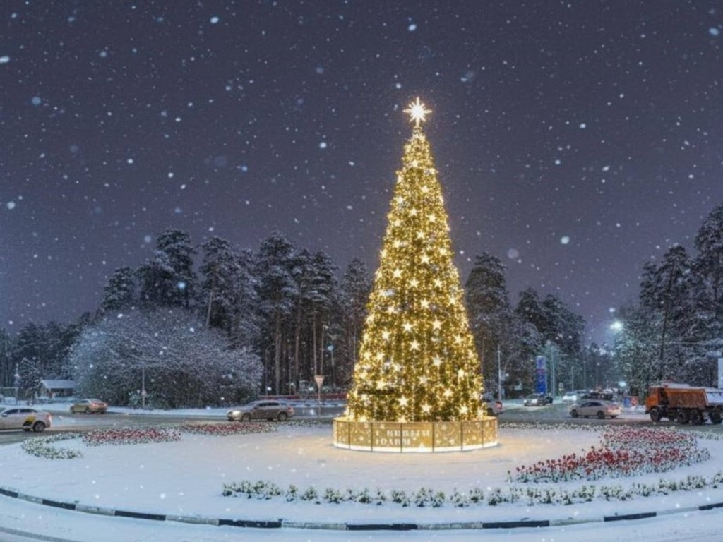 Знаменитая стела «Раменское — капелька России» временно сменит имидж на новогодние праздники