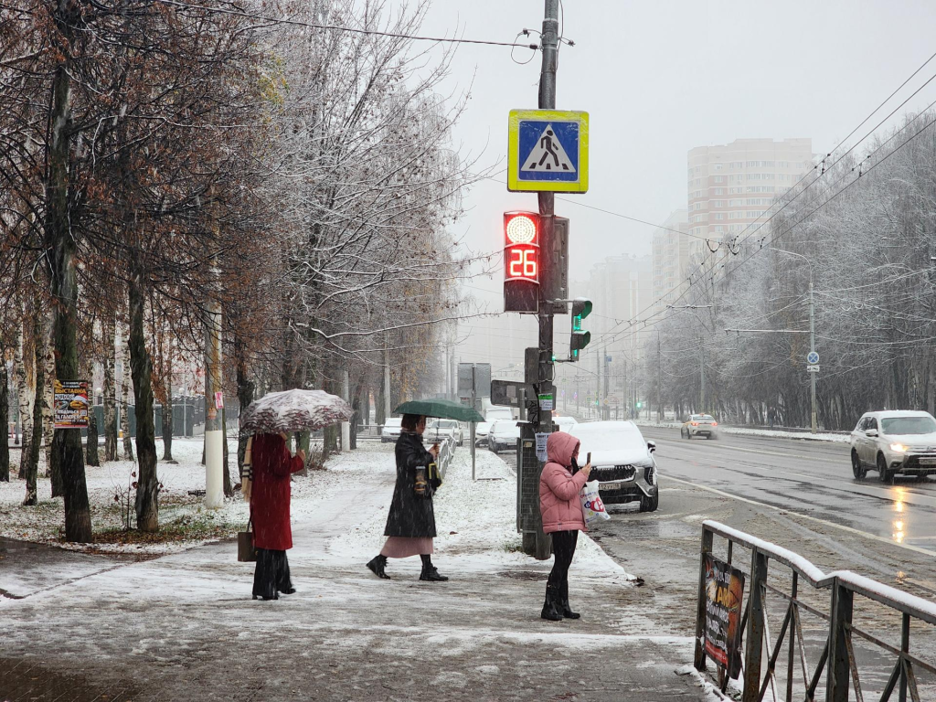 Зима в Подольске: город преобразился после первого снегопада