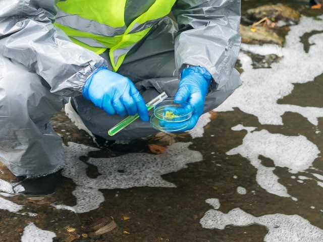 Специалисты проведут анализ воды в «красном пруду» в микрорайоне Хлебниково