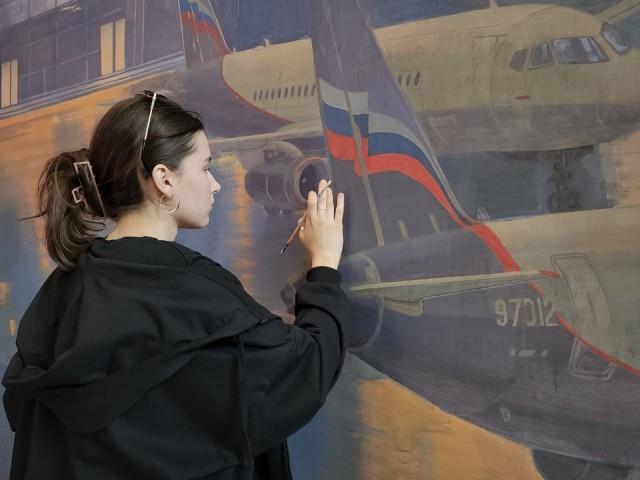 Стены в школе №7 украсят росписью, посвященной аэропорту «Шереметьево»