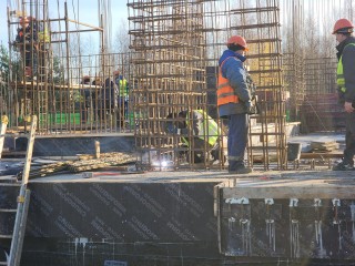 В строящемся храме в Черноголовке залили пол первого этажа