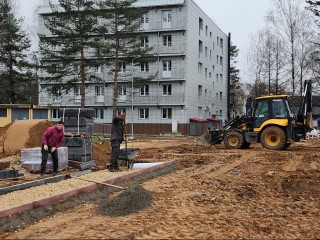 В Волоколамском филиале Красногорского колледжа обустраивают новый стадион