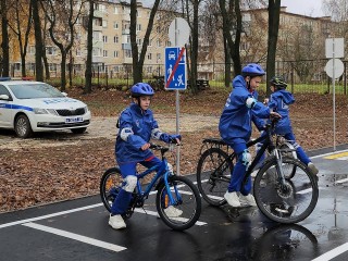 Дети в парке «Бронницкий луг» за игрой узнают о правилах поведения на дорогах