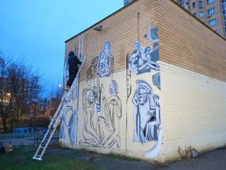 «Теплый акцент в облике Пироговского»: какой мурал в память о ткачах появится в Мытищах