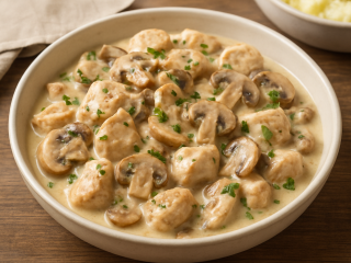Дети обожают, а гости просят рецепт: та самая курица в сливочно-грибном соусе