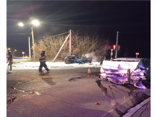 В Шатуре спасатели потушили автомобиль, загоревшийся после ДТП