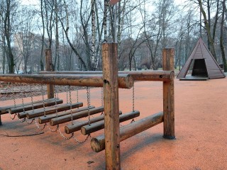 В Звездном городке оборудовали новую игровую зону и спортивную площадку
