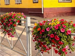 Цветочными кашпо украсят металлические ограждения вдоль дорог в Пироговском весной