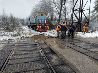 В Дубне начали ремонт железнодорожного переезда на проезде Энергетиков