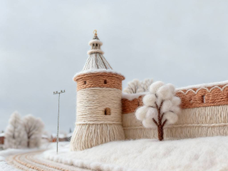 Шерстяной кремль: тренд вязаных пейзажей, сгенерированных ИИ, дошел до Зарайска