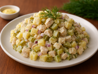 Когда нужно накормить большую семью без суеты: новогодний салат с курицей — быстрый, стабильный и всегда удачный