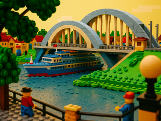 Новый тренд в соцсетях: нейросеть «собрала» Химки из конструктора