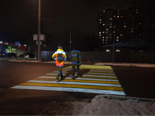 Более 10 пешеходных переходов в Павловском Посаде оборудовали подсветкой