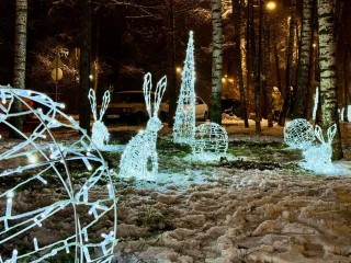 Зайцы, олени и медведи: в Дубне начали оформлять улицы к Новому году