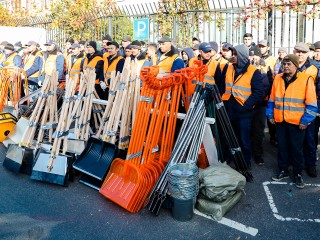 Тонны смеси из песка и соли заготовили на зиму для дорог Дубны