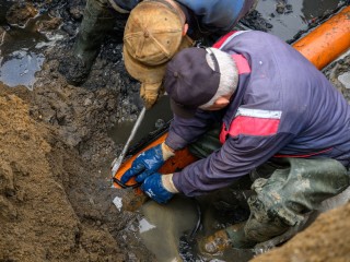 В Кубинке-1 устранили аварию на теплосетях и подготовили территорию к благоустройству